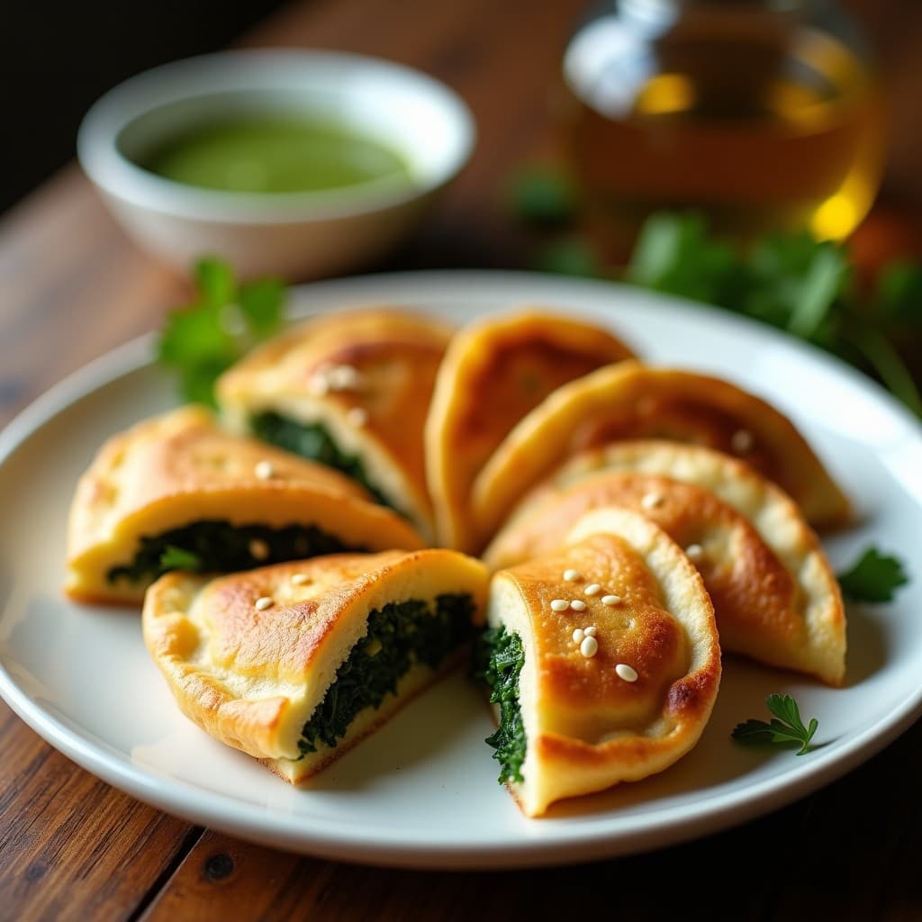 Empanadillas de Masa de Coliflor Rellenas de Espinacas y Tofu: Receta India Sin Gluten