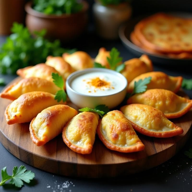Empanadillas de Masa de Coliflor Rellenas de Pollo al Curry: Receta Keto en Thermomix