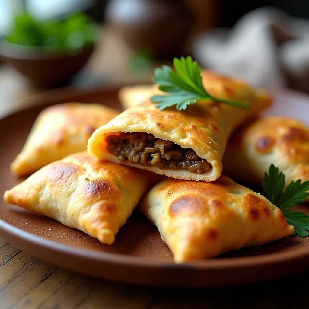Empanadillas de Masa de Coliflor y Queso de Anacardos con Picadillo de Champiñones: Receta Keto