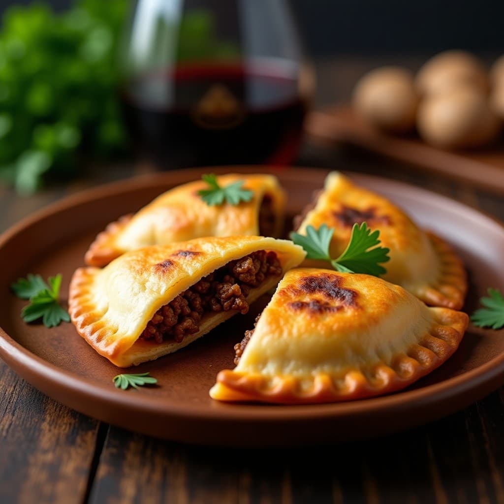 Empanadillas de masa de coliflor y relleno de ternera al vino tinto: Receta en airfryer baja en carbohidratos