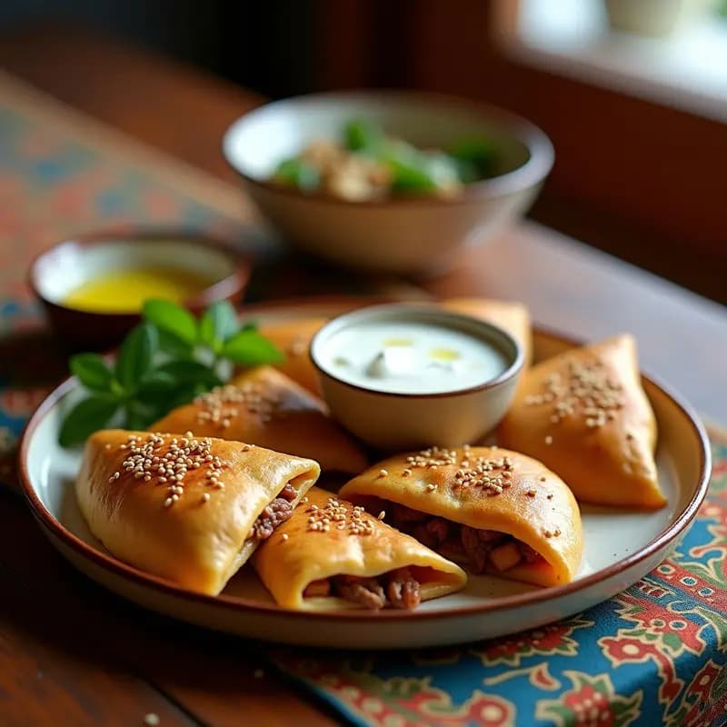 Empanadillas de Cordero y Ciruelas con Masa de Harina de Garbanzo: Receta Marroquí en Airfryer
