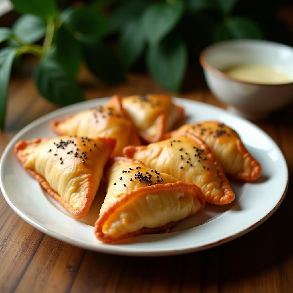Empanadillas de Cordyceps y Queso de Almendras: Receta China en Airfryer para Inmunidad