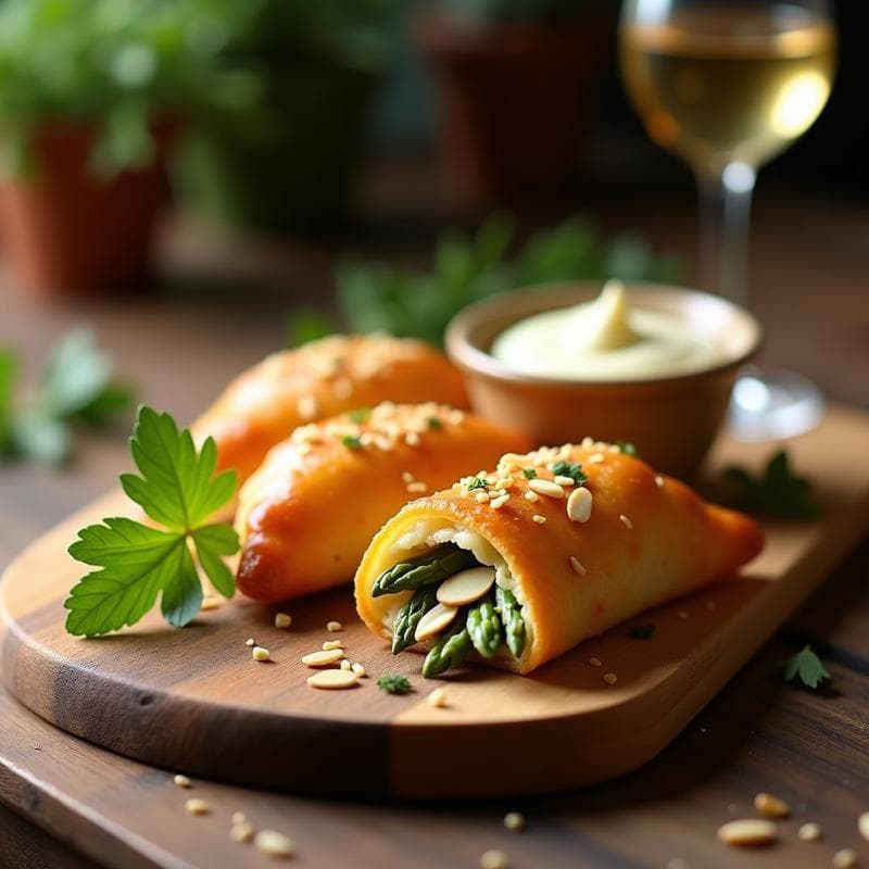 Empanadillas de Espárragos Blancos y Almendras: Aperitivo Sin Gluten en Airfryer