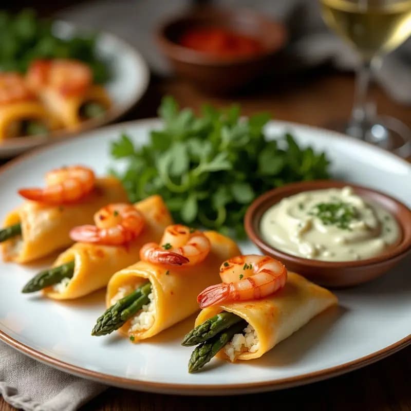 Empanadillas de Espárragos Trigueros y Gambas: Receta en Airfryer con Toque Mediterráneo