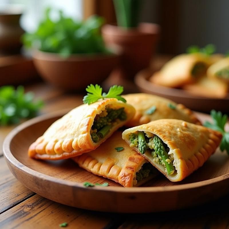 Empanadillas de Espelta con Relleno de Espárragos Trigueros y Quinoa: Receta Sin Gluten