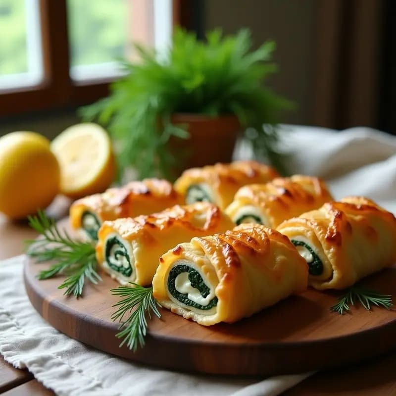Empanadillas de Espinaca y Feta con Masa de Filo: Entrante Griego Ligero