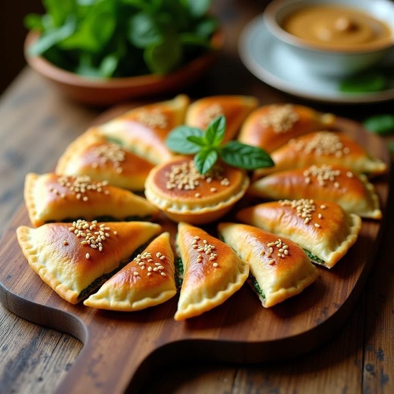 Empanadillas de Espinaca y Garbanzos con Mantequilla de Cacahuete: Receta Vegana y Crujiente