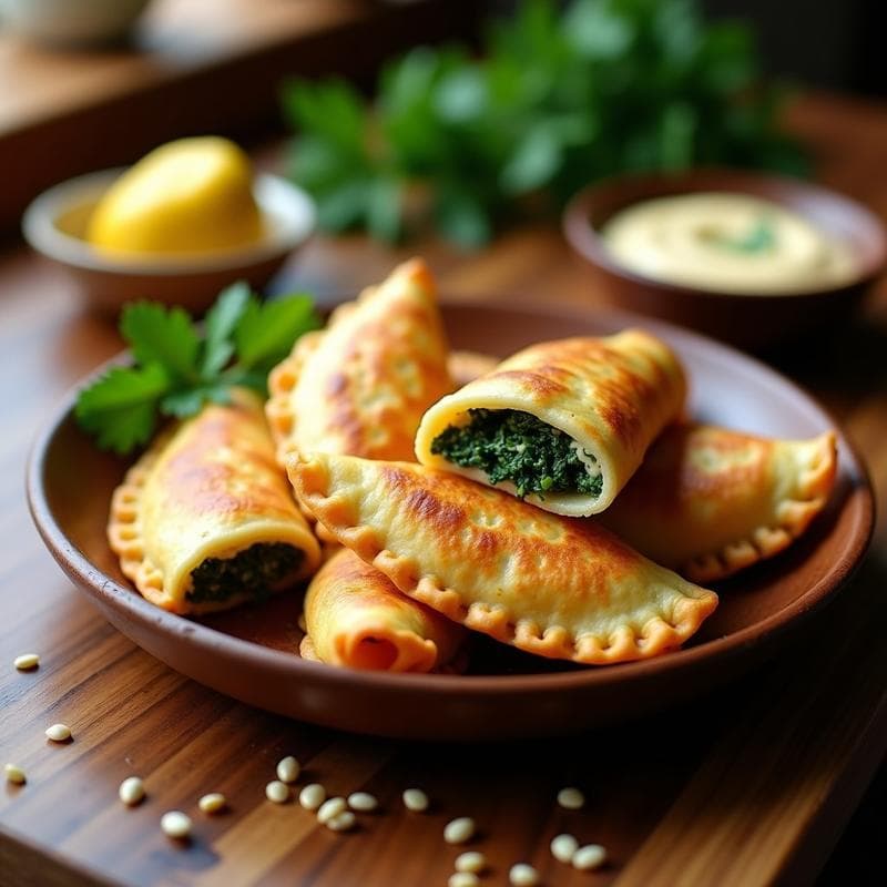 Empanadillas de Espinaca y Queso de Anacardos: Aperitivo Vegano Crujiente en Airfryer