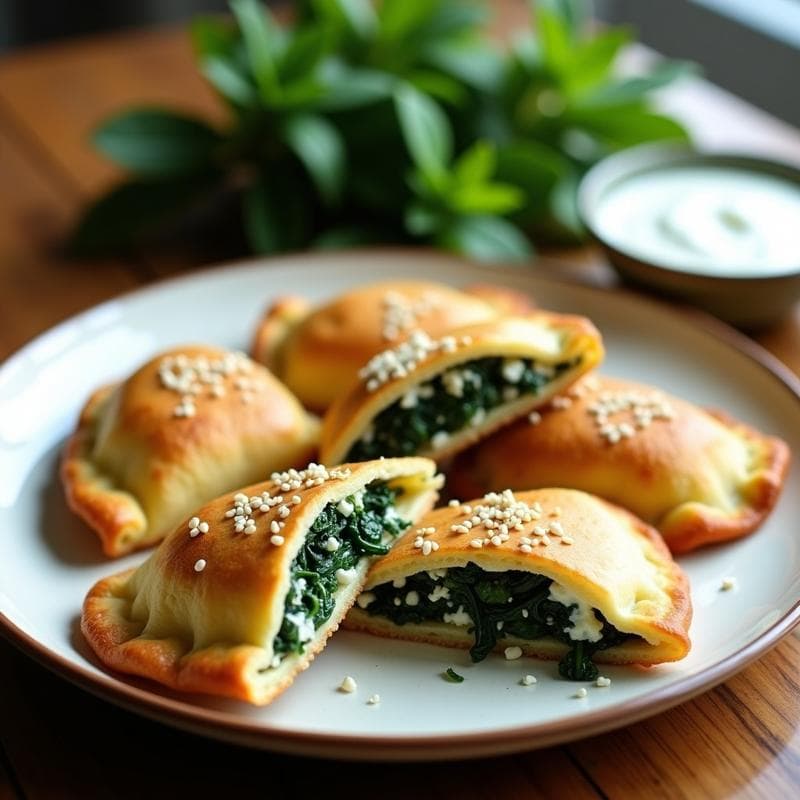 Empanadillas de Espinaca y Queso Feta con Masa de Coliflor: Receta Keto en Airfryer