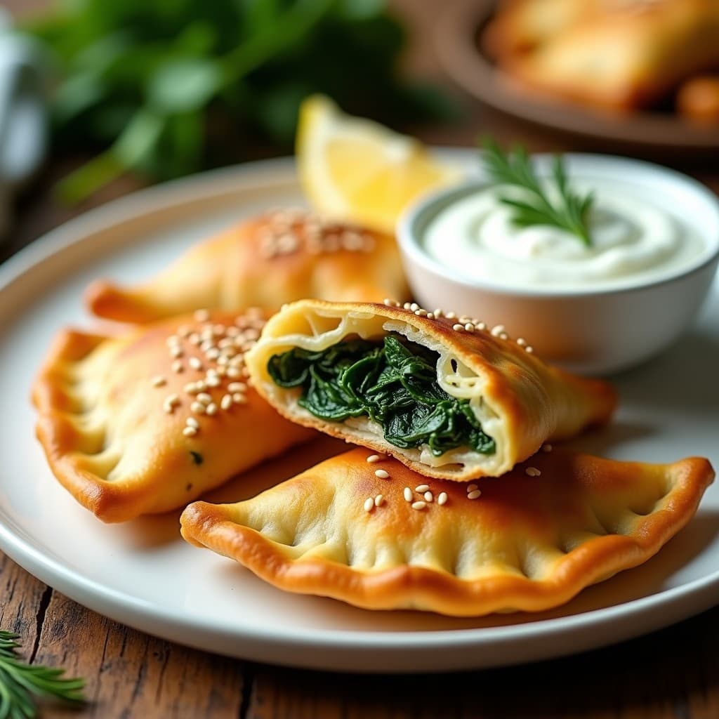 Empanadillas de Espinacas y Feta con Masa de Coliflor: Receta Griega en Airfryer Sin Harina