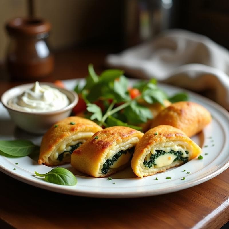 Empanadillas de Espinacas y Queso Halloumi: Receta Chipriota en Airfryer Crujiente