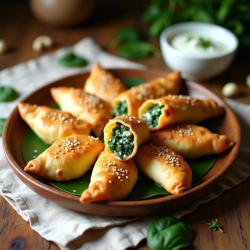 Empanadillas de Espinacas y Queso de Anacardos: Receta Sin Gluten y Alta en Hierro