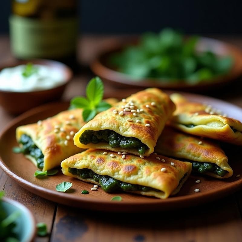Empanadillas de Espirulina y Champiñones: Aperitivo Vegano Alto en Proteína en Airfryer
