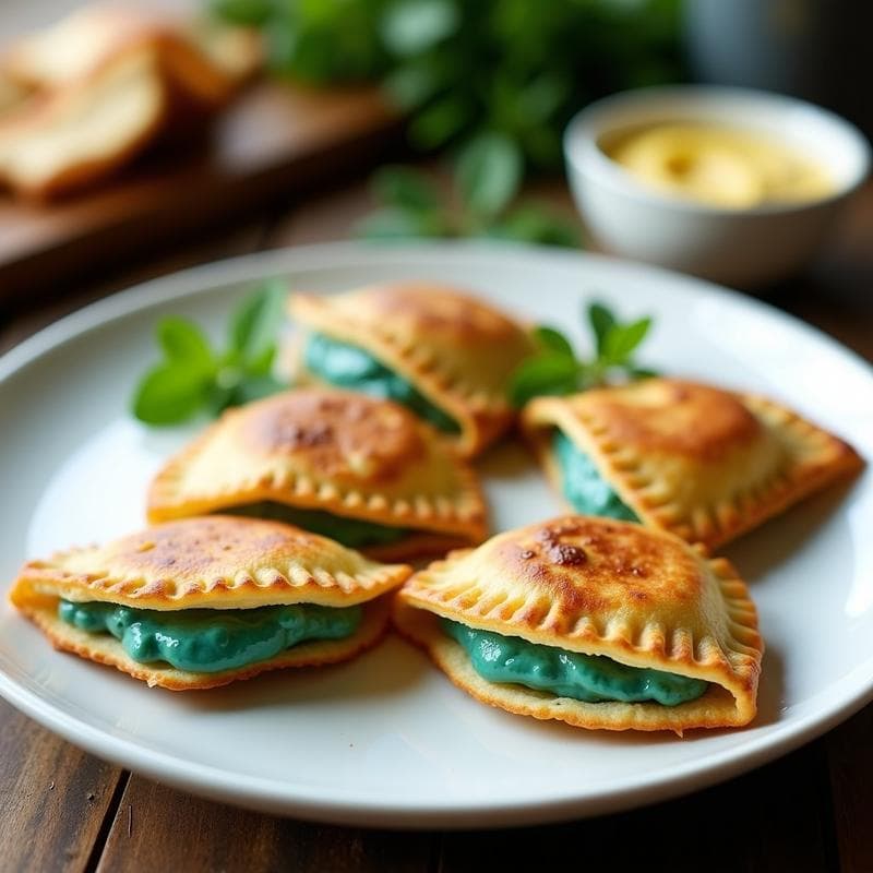 Empanadillas de Espirulina y Queso de Anacardo: Receta Vegana en Thermomix con Toque Gourmet