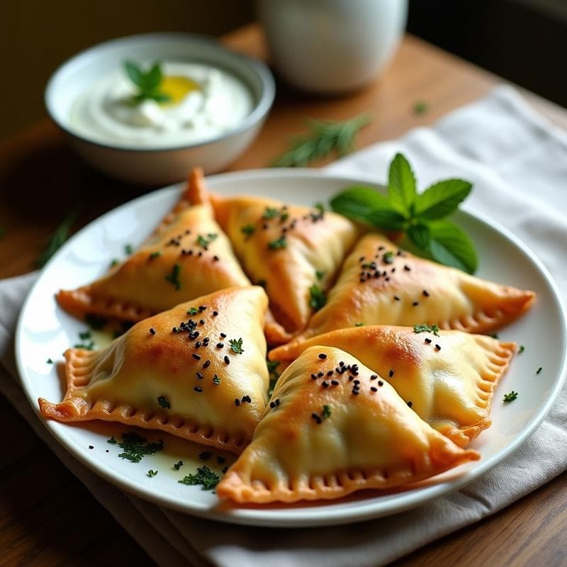Empanadillas de Espirulina y Queso Feta: Receta Griega en Airfryer con Hojas de Filo