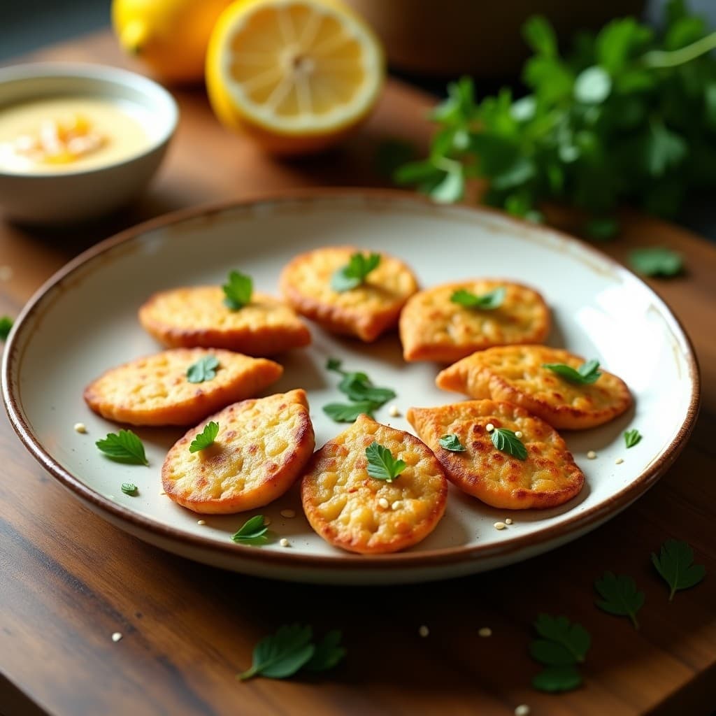 Empanadillas de Harina de Garbanzo y Berros con Salsa de Limón: Aperitivo Andaluz Sin Gluten
