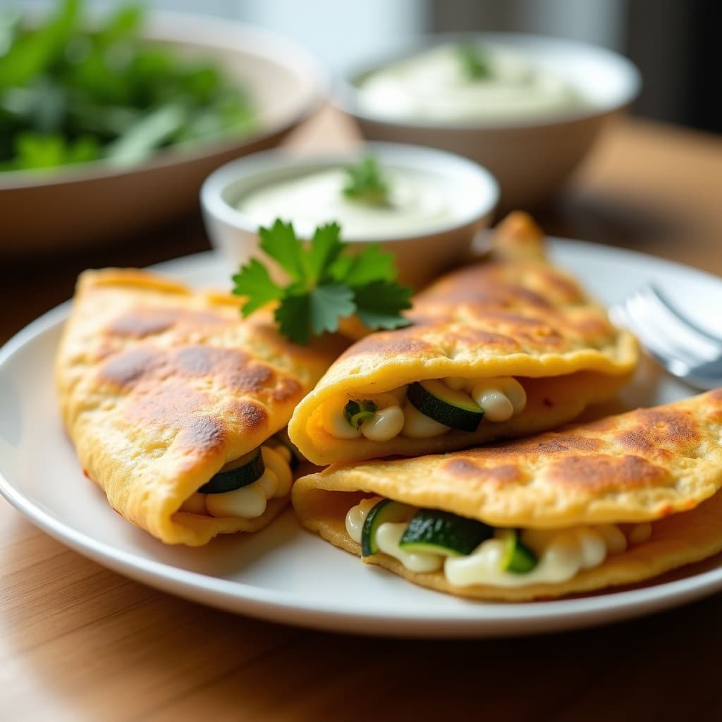 Empanadillas de Masa de Garbanzo Rellenas de Calabacín y Queso de Soja: Receta Vegana en Airfryer