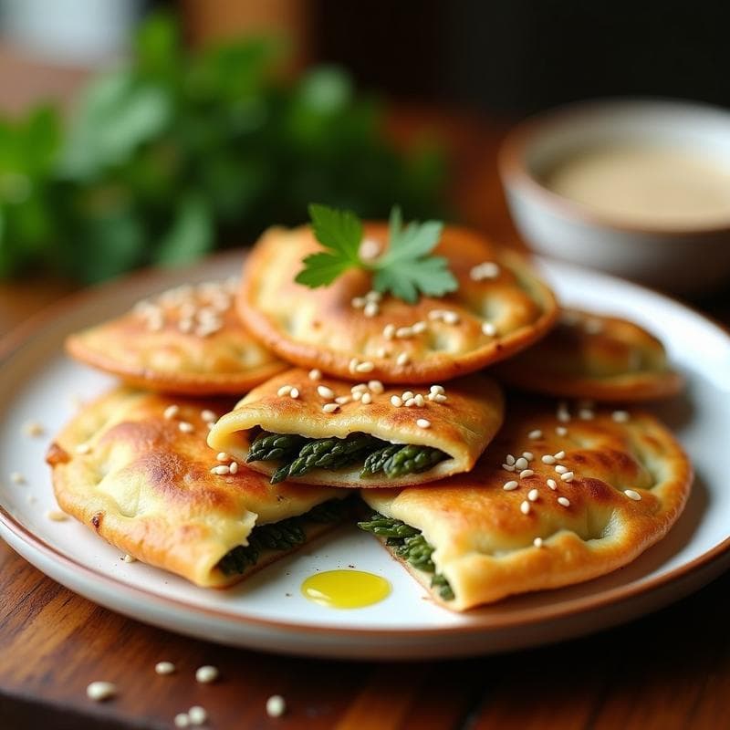 Empanadillas de Garbanzo y Espárragos con Hojas de Higo: Receta Árabe en Airfryer