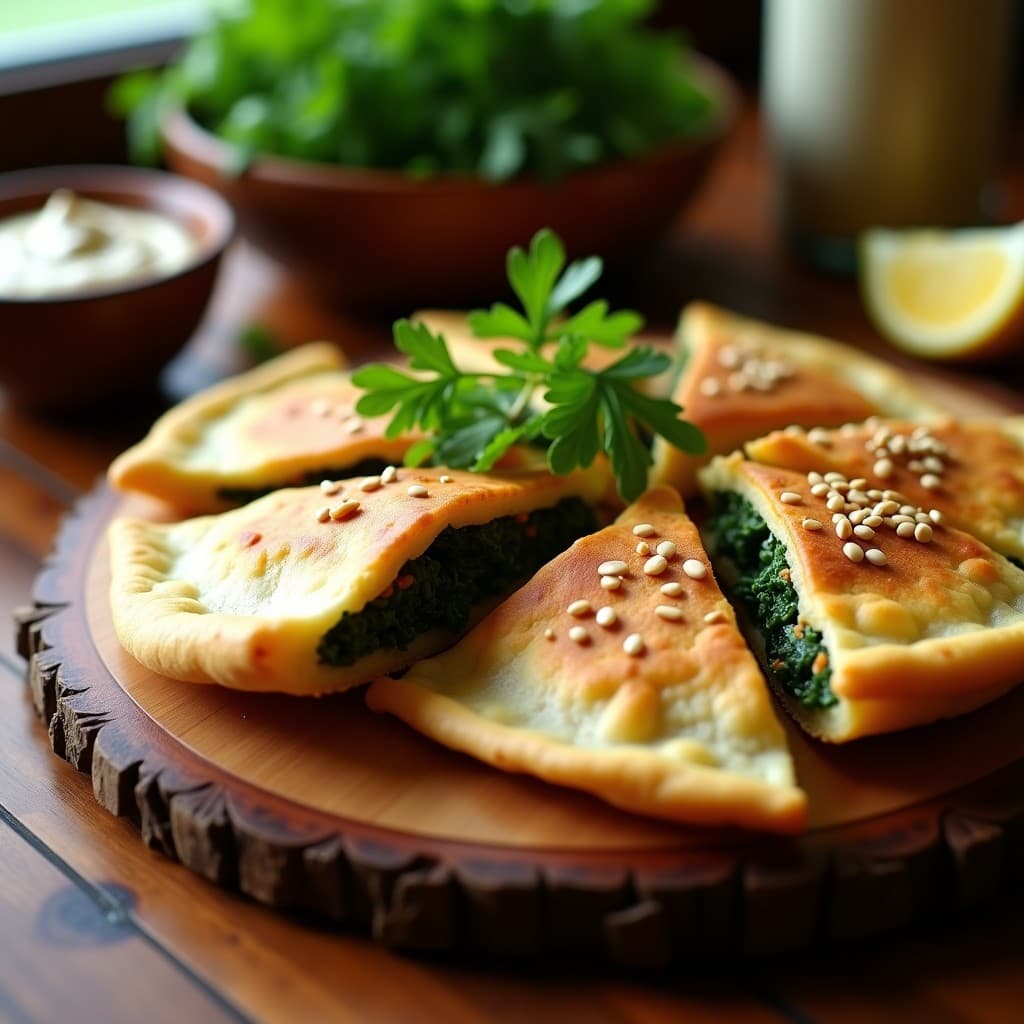 Empanadillas de Masa de Garbanzo con Relleno de Espinacas y Piñones: Receta Libanesa en Airfryer