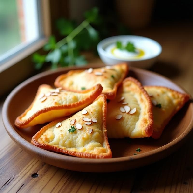 Empanadillas de Garbanzos y Alcachofas con Masa de Coliflor: Aperitivo Sin Gluten en Airfryer