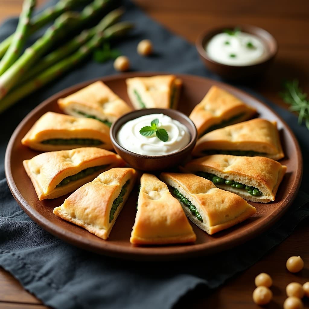 Empanadillas de Garbanzos y Espárragos Trigueros con Masa de Cassava: Receta Sin Gluten en Airfryer