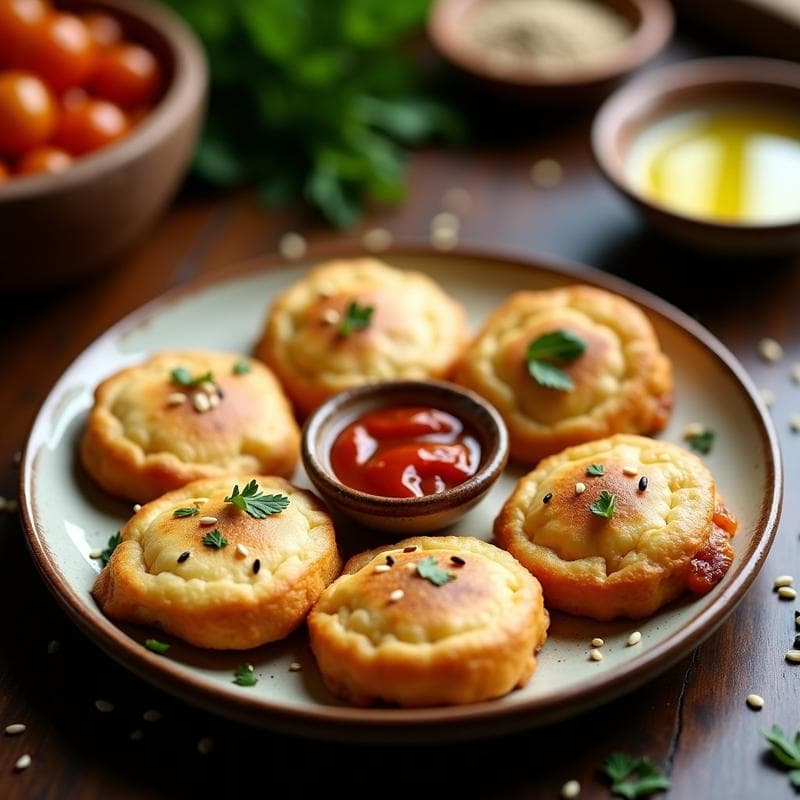 Empanadillas de Garbanzos y Pimiento Asado con Harina de Garbanzo: Receta Española en Airfryer