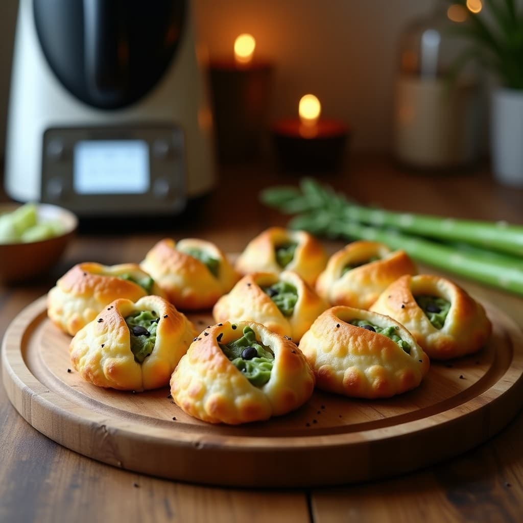 Empanadillas de Harina de Almendra Rellenas de Crema de Espárragos: Aperitivo Keto con Thermomix