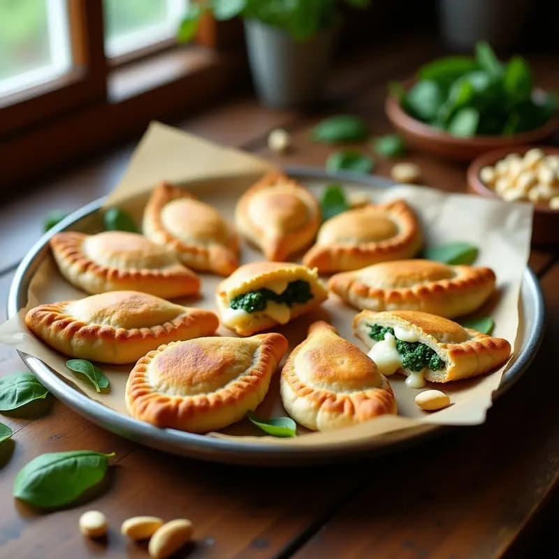 Empanadillas de Harina de Almendra y Espinacas con Queso de Macadamia: Aperitivo Sin Gluten en Thermomix