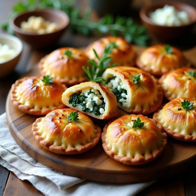 Empanadillas de Harina de Castaña y Espinacas con Queso de Cabra: Receta Francesa Sin Gluten
