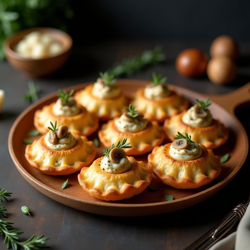 Empanadillas de Harina de Guisantes y Ceps: Receta Francesa en Airfryer con Trufa de Verano