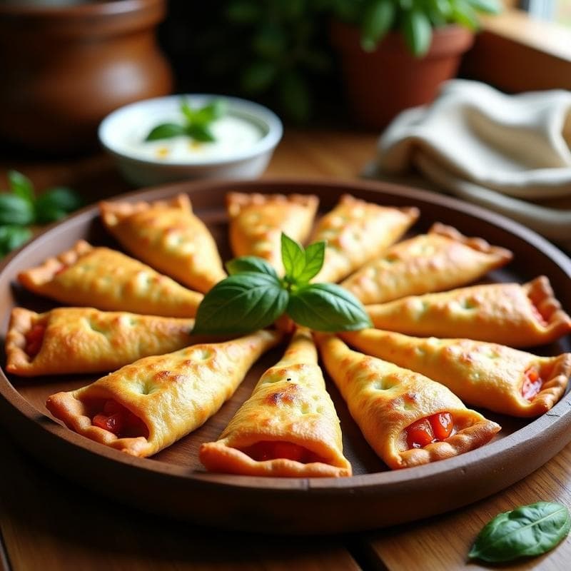 Empanadillas de Harina de Maíz Rellenas de Pimientos Asados y Anchoas: Receta Italiana Keto