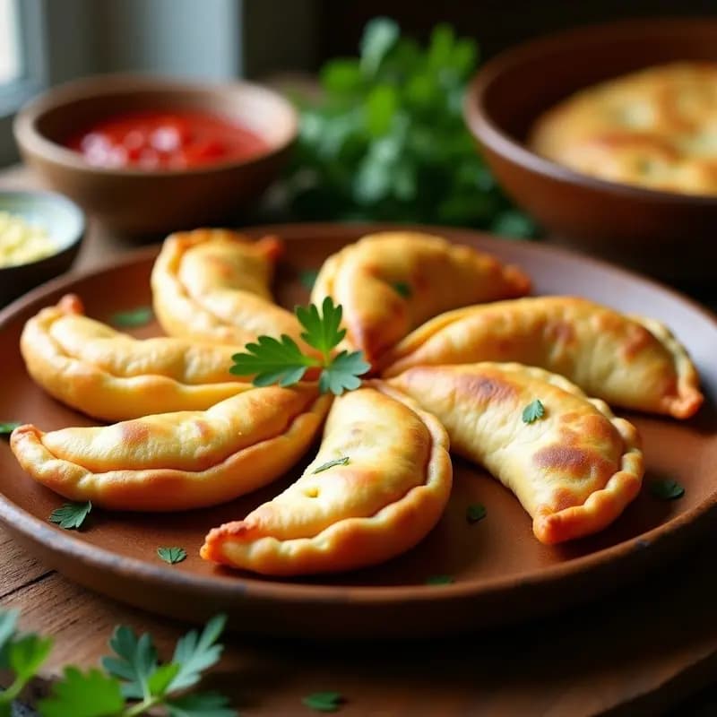 Empanadillas de Harina de Sorgo con Relleno de Queso de Anacardo: Receta Vegana Sin Gluten