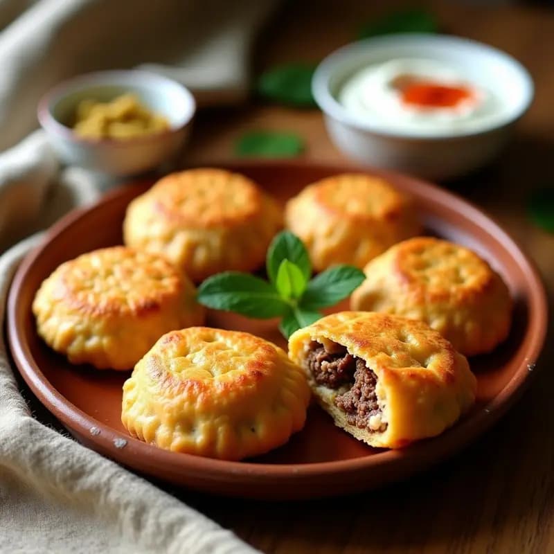 Empanadillas de Harina de Teff y Cordero: Receta Etiopía en Airfryer con Especias Berbere