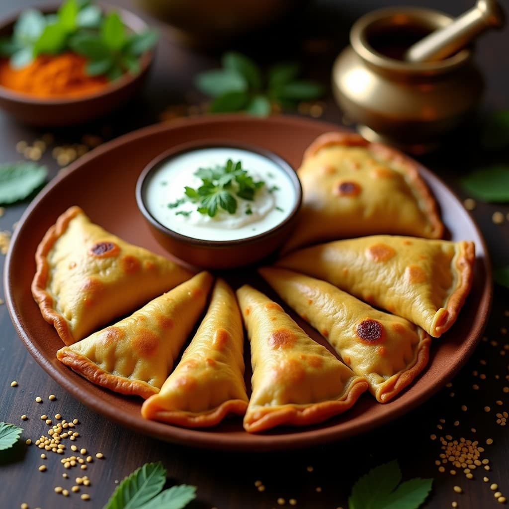 Empanadillas de Harina de Teff Rellenas de Pollo al Curry y Pasas: Receta Etiopía en Olla Express