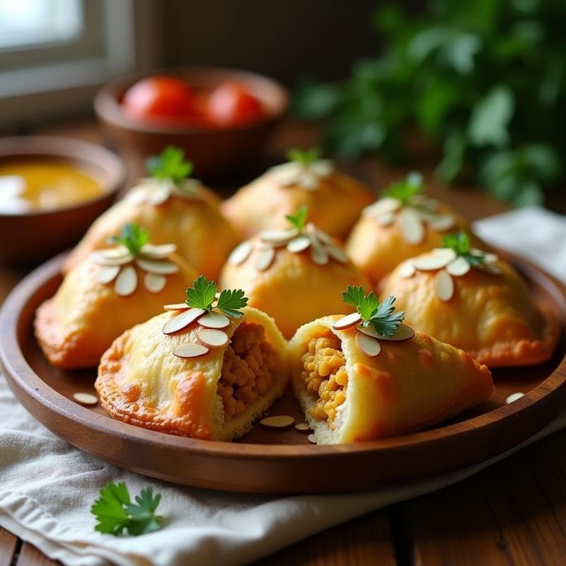 Empanadillas de Hojaldre Integral con Relleno de Pollo al Curry: Receta en Airfryer sin Freír