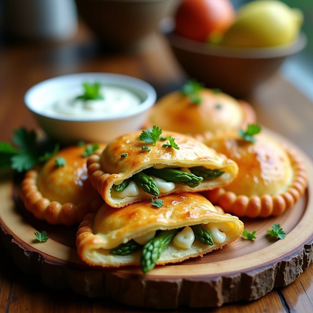Empanadillas de Hojaldre sin Gluten Rellenas de Espárragos y Queso de Cabra: Receta en Airfryer