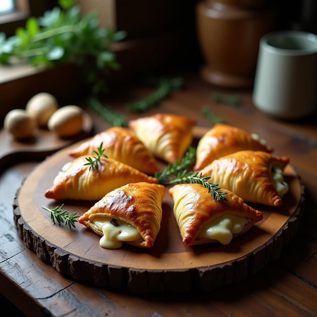Empanadillas de Hongos Morels y Queso Brie en Masa de Espelta: Receta Francesa en Airfryer
