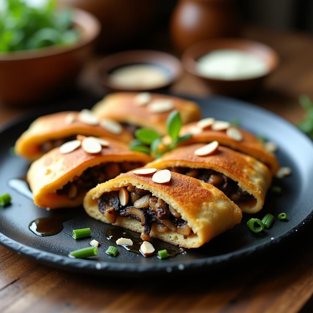 Empanadillas de Hongos Portobello y Trufa con Masa de Almendra: Receta Keto en Airfryer