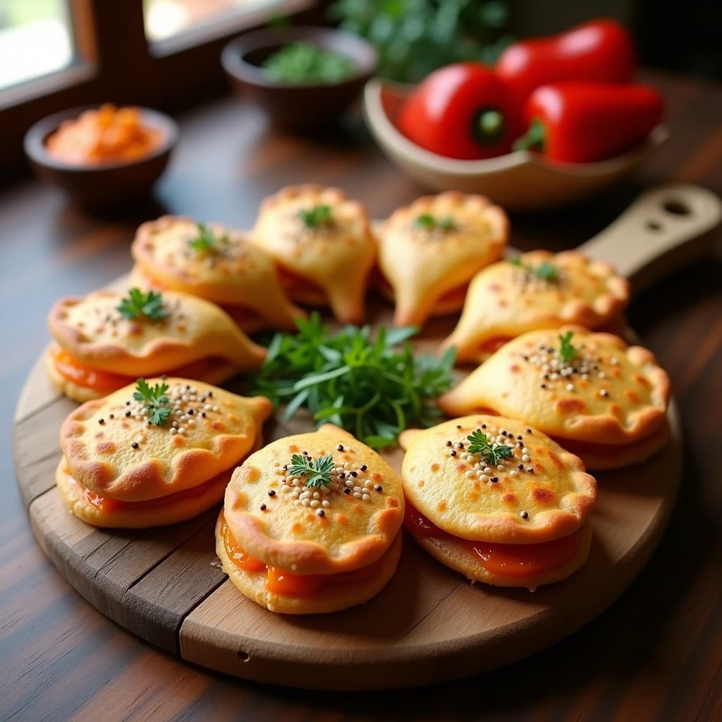 Empanadillas de Houmous y Pimientos Asados: Aperitivo Vegano en Thermomix Sin Cocción