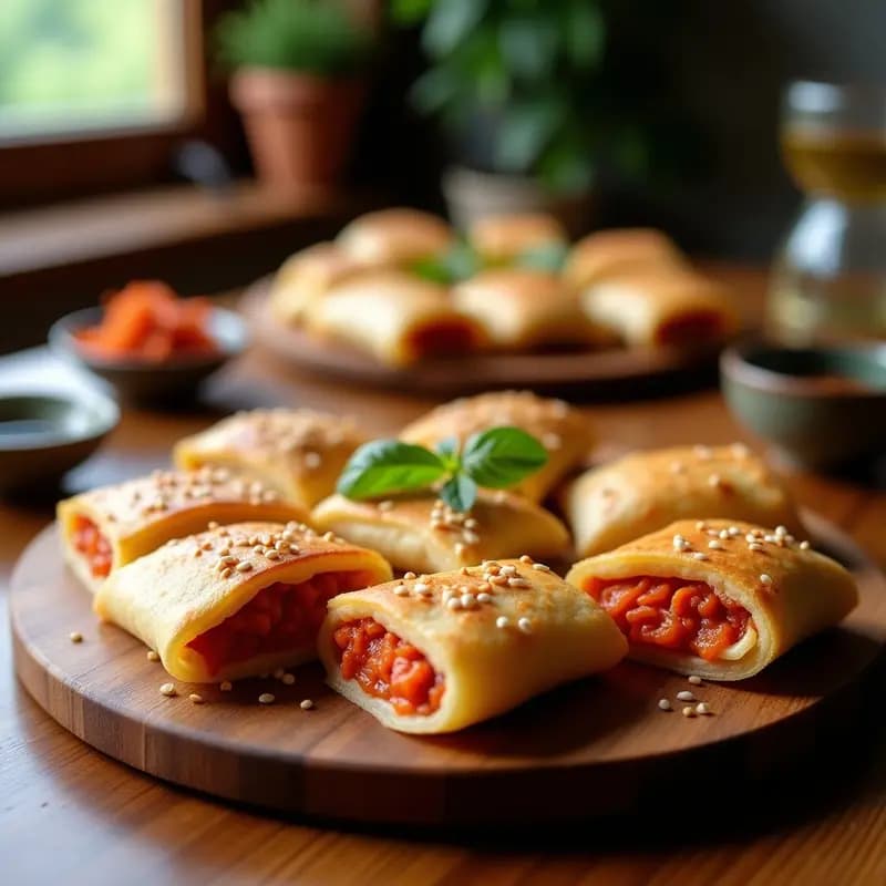 Empanadillas de Kimchi y Tofu Ahumado: Aperitivo Coreano en Airfryer Ultra-Crujiente