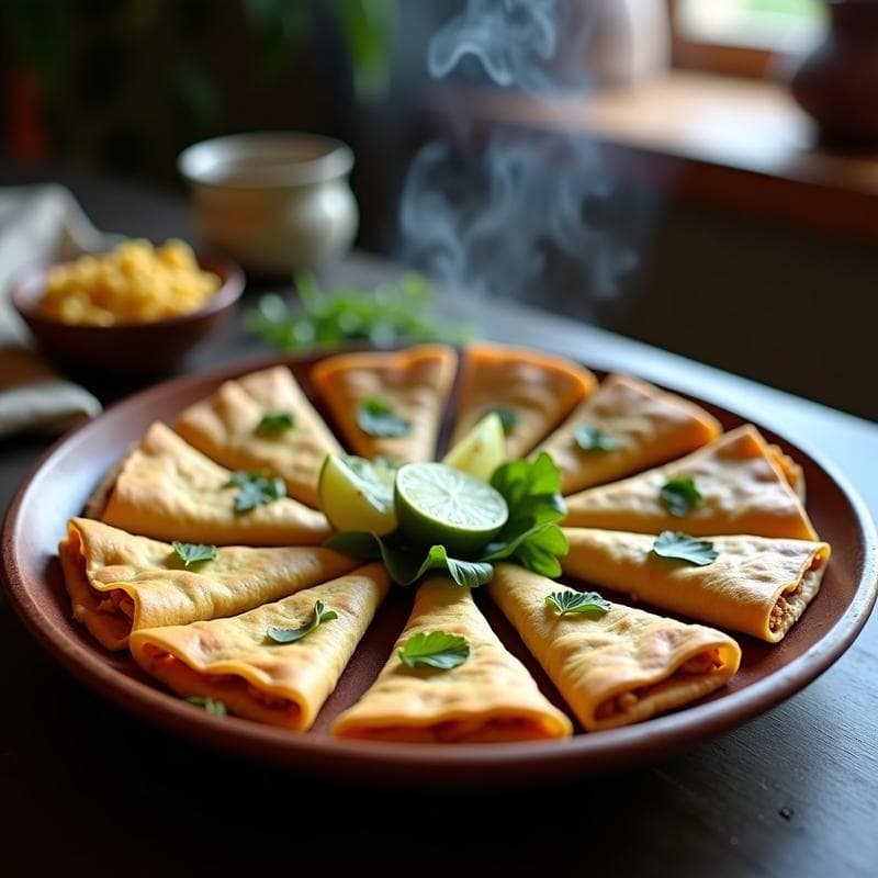 Empanadillas de Maíz Azul y Hongos Ostra: Receta Peruana Vegana en Airfryer