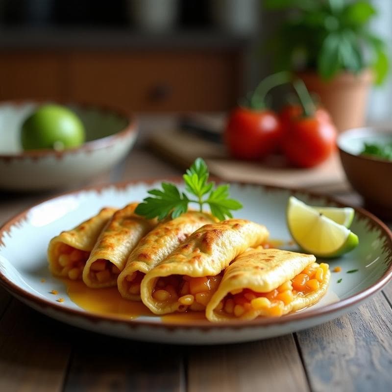 Empanadillas de Maíz Azul Rellenas de Pingüino (Plátano Macho) y Queso Vegano: Receta Colombiana