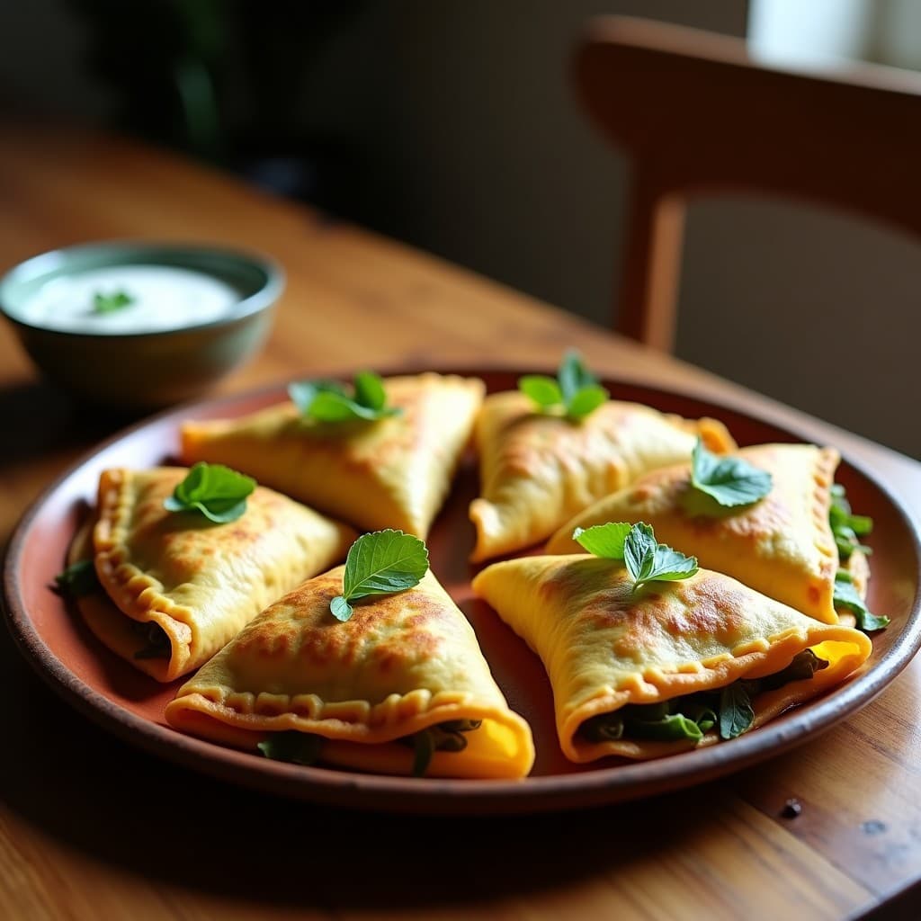 Empanadillas de Maíz Azul con Relleno de Rajas y Queso de Cabra: Receta Oaxaqueña en Airfryer