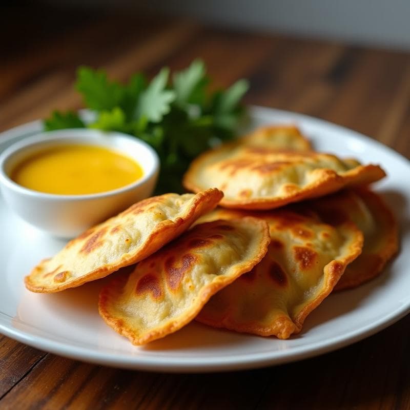 Empanadillas de Maíz Morado y Requesón: Receta Peruana en Airfryer con Salsa de Ají Amarillo
