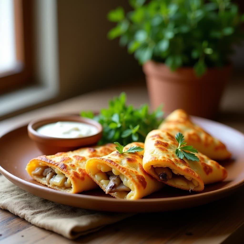 Empanadillas de Maíz Rellenas de Puerro y Champiñones: Receta Vegana Sin Gluten y Crujiente