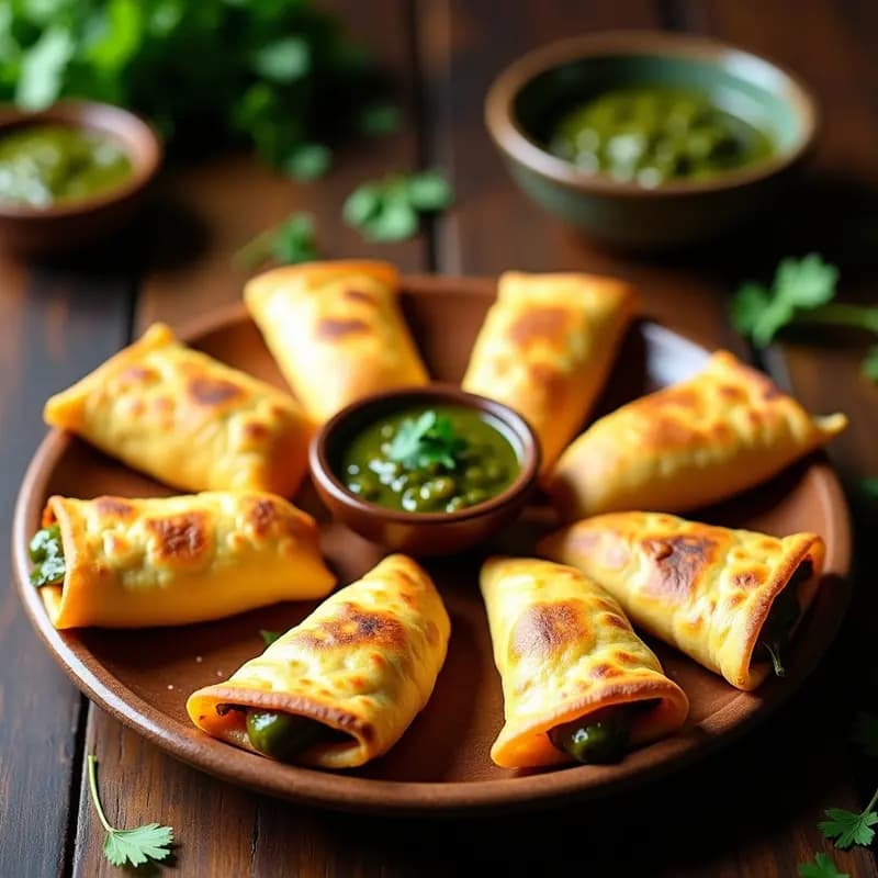 Empanadillas de Maíz con Queso Oaxaca y Chile Poblano: Receta Mexicana en Airfryer