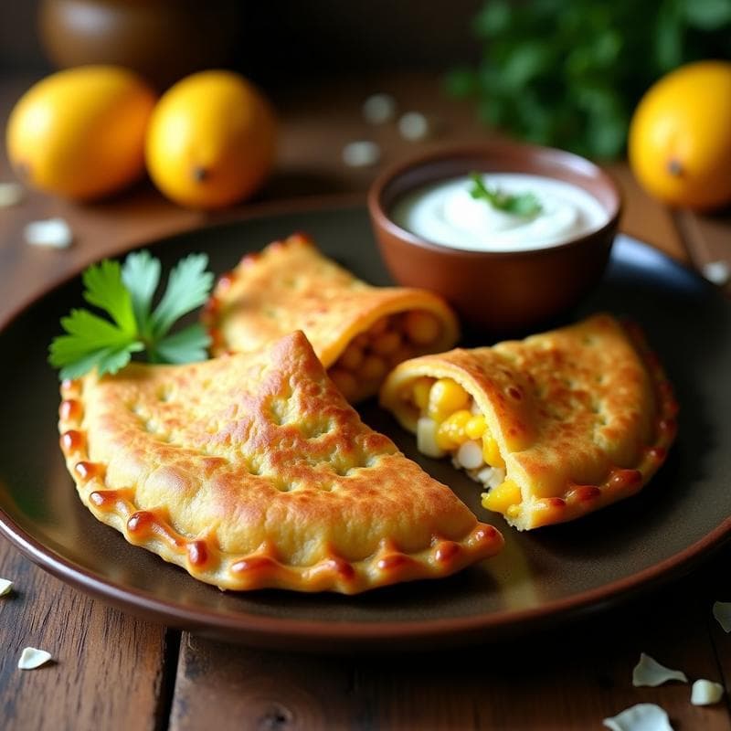 Empanadillas de Mango y Pollo al Curry: Receta Dulce-Salada en Airfryer Sin Masa Tradicional
