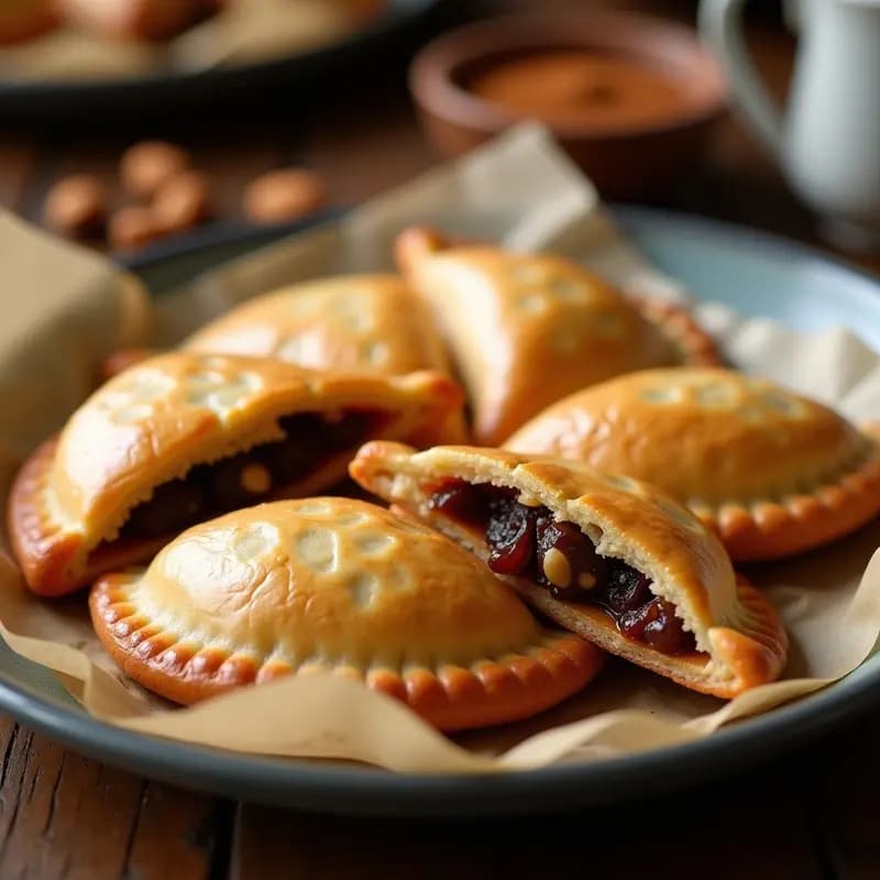 Empanadillas de Masa de Almendra con Relleno de Dátiles y Nueces: Postre Árabe Sin Harina