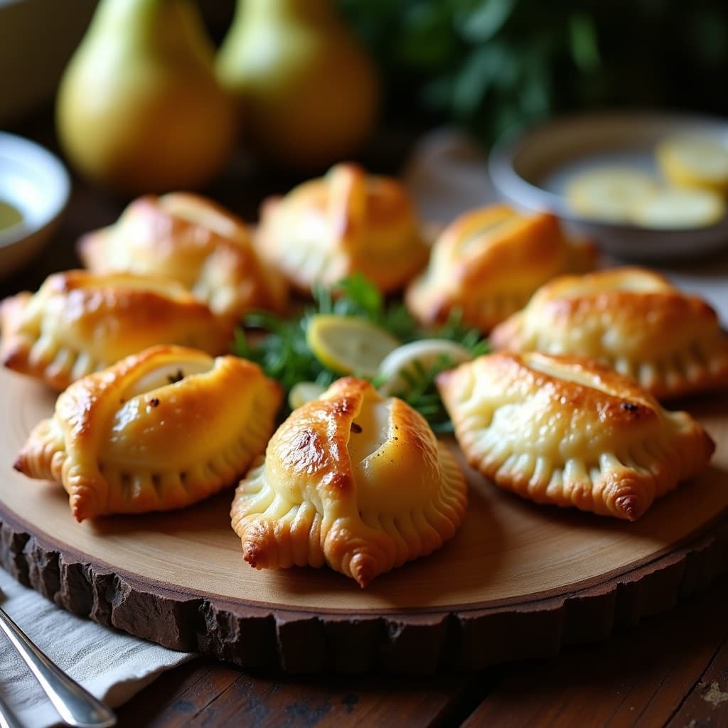 Empanadillas de Masa de Coliflor Rellenas de Queso Azul y Peras Caramelizadas: Receta Francesa Keto