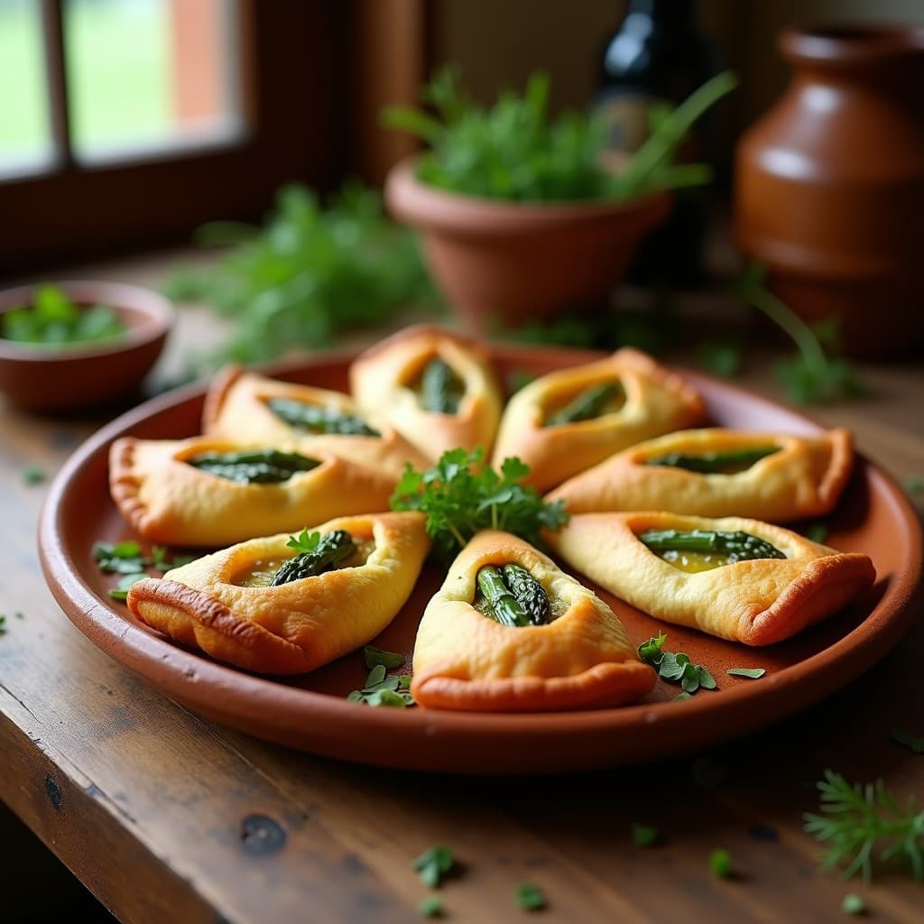 Empanadillas de Masa de Garbanzo con Relleno de Espárragos y Alcachofas: Aperitivo Andaluz Sin Gluten